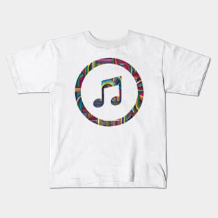 Abstract Colorful Musical Note Kids T-Shirt